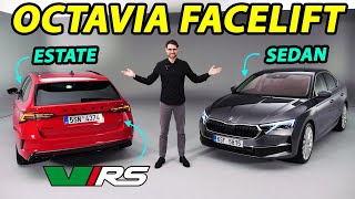 2024 Skoda Octavia facelift REVIEW Hatch vs Estate vRS [upl. by Perkins447]