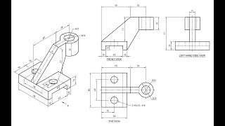 Orthographic Projection  Engineering drawing  Technical drawing [upl. by Lesna]