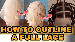 how to outline a full lace wig [upl. by Atalaya106]