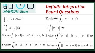 INTEGRATION CHAPTER 7 CLASS 12 integration Definite Integration Board Questions [upl. by Hedelman]