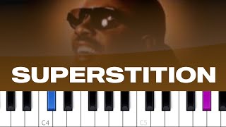 Stevie Wonder  Superstition piano tutorial [upl. by Terra]