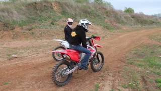 2014 Honda Crf 450 and 2010 Honda Crf 450 [upl. by Nnylarat308]