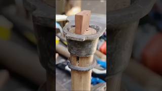 A piece of wood is being inserted to strengthen the wood shorts woodworking trending [upl. by Anyat]