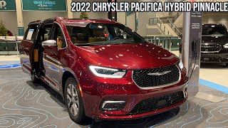 2022 Chrysler Pacifica Hybrid Pinnacle  Interior and Exterior Walk Around  2022 Chicago Auto Show [upl. by Elyrrad]