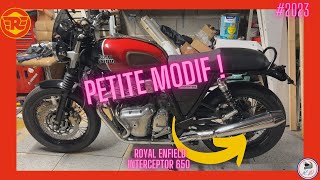 PETITE MODIF ESTHÉTIQUE SUR MON INTERCEPTOR 650 Tendeur de Chaîne [upl. by Atekahs]