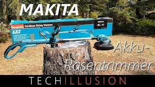 🛠MAKITA Akku Rasentrimmer DUR181 18V  DUR181Z  Unboxing amp Montage [upl. by Joey545]