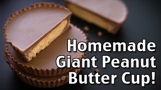 Giant Peanut Butter Cup Homemade Reese’s PB Cups Recipe [upl. by Assirok]