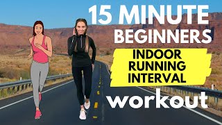 Beginners Running Workout  15 Minute Home Workout to Make Running Easy  with Running Tips [upl. by Yv]