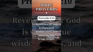 Proverbs 910  Reverence for God is where true✝️ short prayer proverbs [upl. by Nairde]