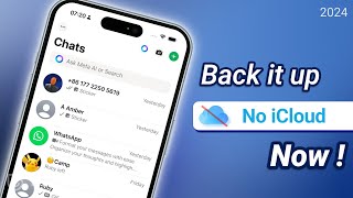 How to Backup iPhone WhatsApp Without iCloud  2024 Oct [upl. by Amaerd]