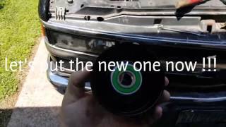 Changing the Idler Pulley ft My dad 1993 Chevrolet Silverado [upl. by Eilsehc166]