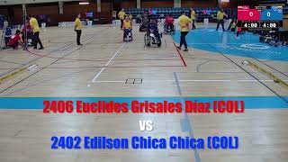 Póvoa de Varzim World Boccia Cup 12072024 ½ Final Euclides Grisales 🇨🇴 Edilson Chica Chica 🇨🇴 BC4 [upl. by Aremahs]