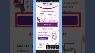 How to register yono sbi app  SBI yono new registration  yono app kaise register kare shorts [upl. by Eicnahc]