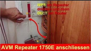 Wlan Repeater Teil 2 AVM Fritz Repeater 1750E Setup Einrichtung [upl. by Auof]