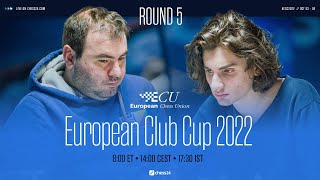 European Chess Club Cup 2022  Round 5  Svidler Fressinet amp Trent [upl. by Ynatirb]