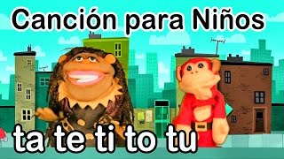 Canción ta te ti to tu  El Mono Sílabo  Videos Infantiles  Educación para Niños [upl. by Hannan]