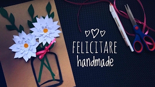 Felicitare handmade  flori de primavara [upl. by Boak417]