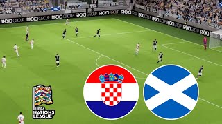 Croatia vs Scotland 21  UEFA Nations League 2024  Match Highlights  Video Game Simulation [upl. by Tsirhc]