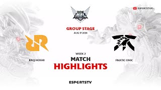 RRQ Hoshi vs Fnatic ONIC HIGHLIGHTS MPL ID S14  FNOC VS RRQ ESPORTSTV [upl. by Iphagenia934]