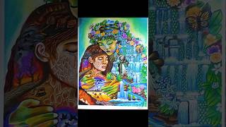 Mother earth drawing with pencil colour X Raanjhan song art ytshorts 2k shorts creator2creator [upl. by Conrade294]