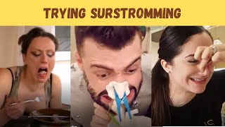 What Does Surstromming Fish Smell And Taste Like The Stinky Fish Challenge Will SURPRISE You 😷 [upl. by Arley]