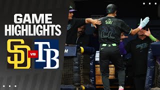 Padres vs Rays Game Highlights 83124  MLB Highlights [upl. by Aihppa]