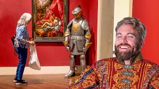 Sneaking a Knight into a Museum to Scare People [upl. by Lamek182]