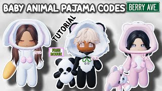 HOW TO BECOME A CUTE BABY  BABY ANIMAL PAJAMA CODES FOR BERRY AVENUE AND BLOXBURG TUTORIAL 2023 👶 [upl. by Acinet]