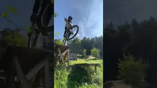 Few sends in samerberg bikepark mtb mtbjump automobile mountainbikejumpsbikelife 500subs [upl. by Issim851]