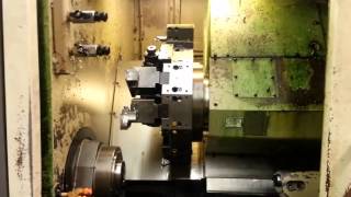 HARDINGE CONQUEST T42 PRECISION 3AXIS CNC TURNING CENTER WITH CAXIS AND LIVE TOOLING [upl. by Bazil]