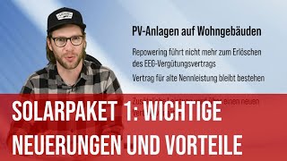 🌞 Solarpaket 1 – Neuerungen für Balkonkraftwerke und Solaranlagen 🌞 [upl. by Emalee]