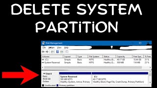 How to Delete System Reserved Partition from Hard Drive [upl. by Niwrehs]