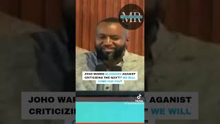 JOHO warning bloggers over criticizing the government hassanjoho trending kenya rutoodm cs [upl. by Else648]