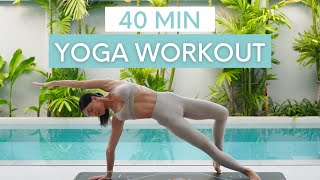 40 MIN YOGA WORKOUT  Full Body Yoga Flow For Strength amp Flexibility [upl. by Cindi]