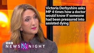 MP is asked 4 times how a doctor would know if someone had been pressured into assisted dying [upl. by Roobbie]