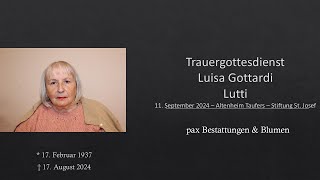 Trauergottesdienst Luisa Gottardi  Lutti [upl. by Mizuki]