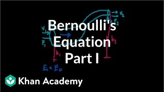 Bernoullis equation part 1  Fluids  Physics  Khan Academy [upl. by Studdard]