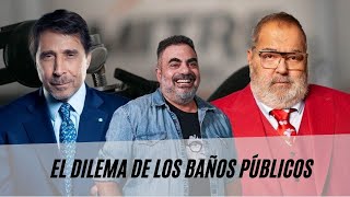 El pase de Eduardo Feinmann y Jorge Lanata con Roberto Moldavsky el dilema de los baños públicos [upl. by Tdnarb]