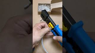 RJ45 crimping tool ￼with pass through connectors put RJ45 connector on FTP cable ինտերնետի կոնեկտոր [upl. by Odilo]