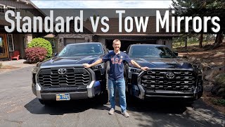 Tundra Standard Vs Oversized Tow Mirrors [upl. by Vladimir]