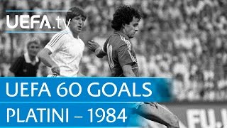 Michel Platini v Yugoslavia 1984 60 Great UEFA Goals [upl. by Yzzo]