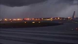 Scary American 737 Atlanta Takeoff in Thunderstorms HD [upl. by Aicala]