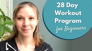 28 Day Fitness Program for Beginners Printable Workout Guide [upl. by Anilak]