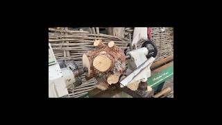 Woodturning  the manyeyed log woodturning woodworking wood workshop diy handmade maker [upl. by Aihsei]