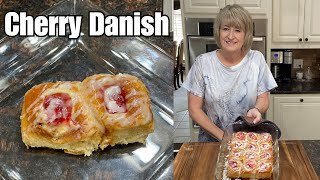 How to make Cherry Cheese Danish  Kings Hawaiian Roll Hack [upl. by Acinelav]