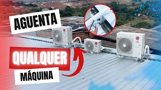 COMO ADAPTAR UM SUPORTE DE AR CONDICIONADO NO TELHADO DE FORMA SIMPLES E SEGURA [upl. by Akinas226]