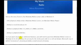 Difference between Windows Media Center and Windows Media Player in Windows 8 [upl. by Towne]