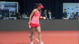 Sorana Cirstea service game vs Anna Chakvetadze  Porsche Tennis Grand Prix 2012 [upl. by Allimrac]