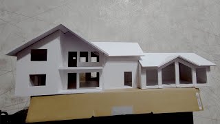 Foam Board Model Making House Architectural Model Part 2 [upl. by Ardussi]