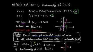 Gränsvärden del 20  mer om kontinuitet satsen om mellanliggande värden [upl. by Anawal]